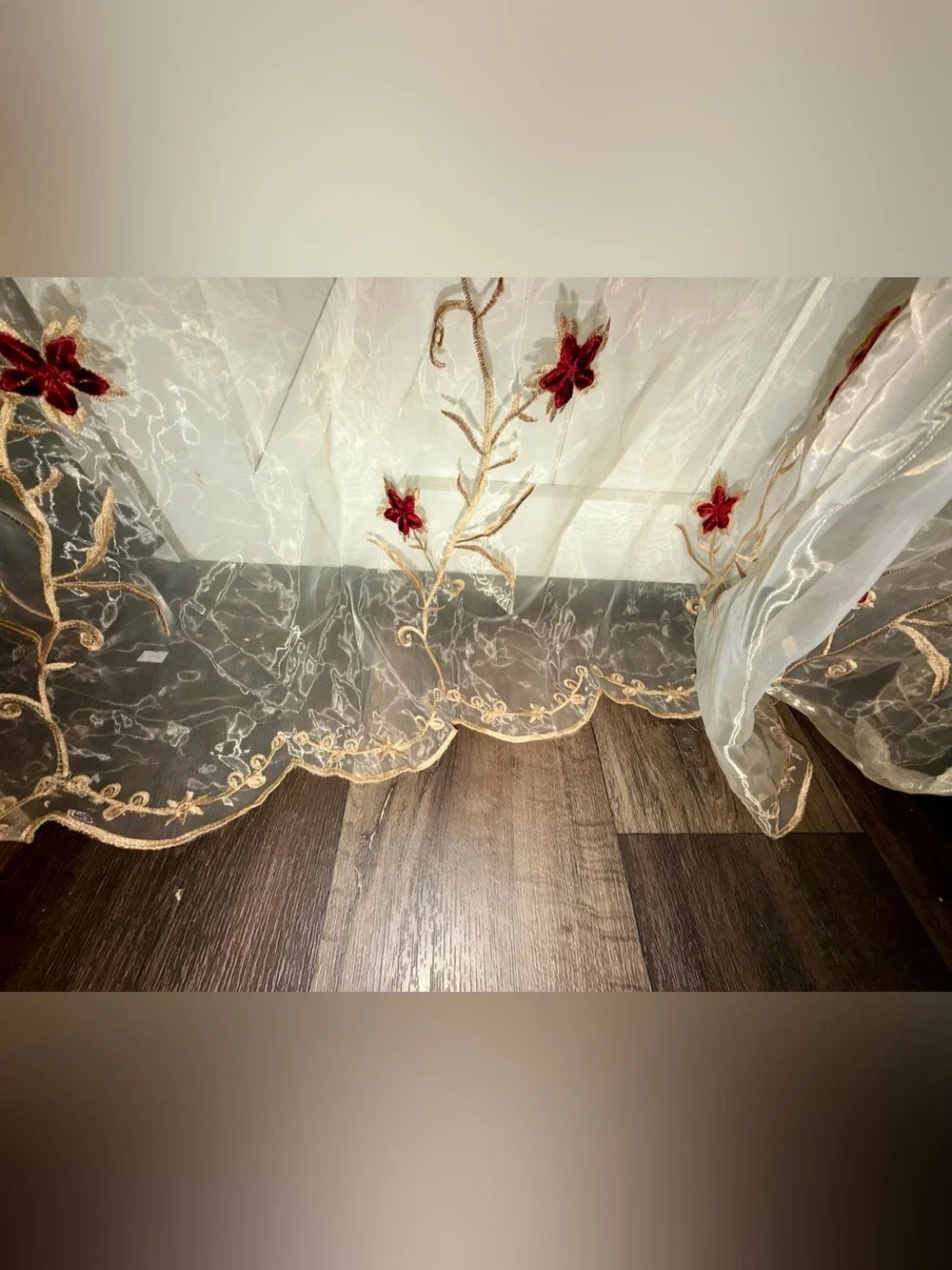 Unknown embroidered sheer